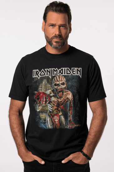 JP1880 Iron Maiden Eddie Attack Band T-Shirt Black - Trička - Trička nadměrné velikosti - 2XL-14XL