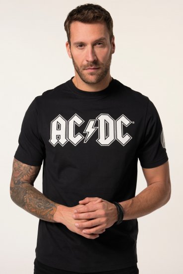 JP1880 AC/DC Classic Logo Band T-Shirt Black - Trička - Trička nadměrné velikosti - 2XL-14XL