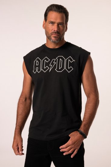 JP1880 AC/DC Classic Logo Band Tank Top Black - Trička - Trička nadměrné velikosti - 2XL-14XL