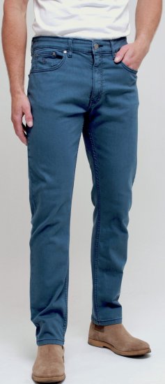 Kam Jeans Bens Embossed Reg Fit Jeans Smokey Blue - Džíny & kalhoty - Džíny a Kalhoty - W40-W70