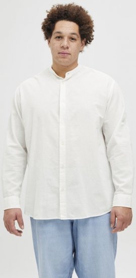 Jack & Jones Breeze Poplin Long Sleeve Shirt White - Košile - Košile 2XL-10XL