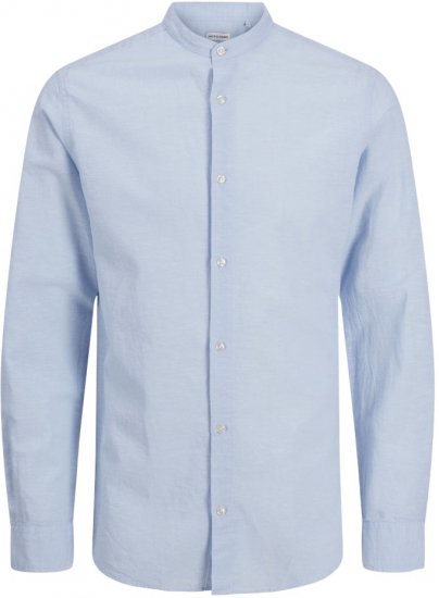 Jack & Jones Breeze Poplin Long Sleeve Shirt Chambray Blue - Košile - Košile 2XL-10XL