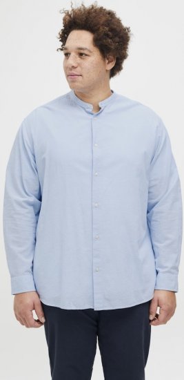 Jack & Jones Breeze Poplin Long Sleeve Shirt Chambray Blue - Košile - Košile 2XL-10XL