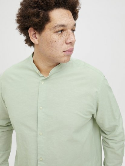 Jack & Jones Breeze Poplin Long Sleeve Shirt Iceberg Green - Košile - Košile 2XL-10XL
