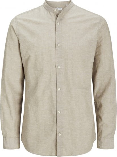 Jack & Jones Breeze Poplin Long Sleeve Shirt Beige - Košile - Košile 2XL-10XL