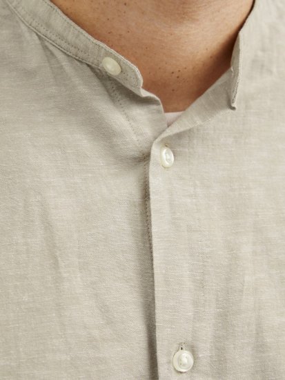 Jack & Jones Breeze Poplin Long Sleeve Shirt Beige - Košile - Košile 2XL-10XL