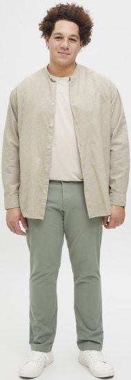 Jack & Jones Breeze Poplin Long Sleeve Shirt Beige - Košile - Košile 2XL-10XL
