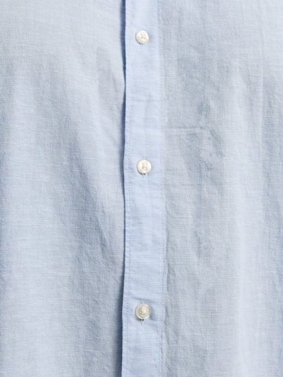 Jack & Jones Breeze Linen Blend Short Sleeve Shirt Chambray Blue - Košile - Košile 2XL-10XL
