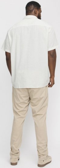 Jack & Jones Breeze Linen Blend Short Sleeve Shirt White - Košile - Košile 2XL-10XL