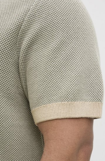 Jack & Jones Ceaston Knit Short Sleeve Sweater Vetiver - Mikiny & mikiny s kapucí - Mikiny & Mikiny s kapucí 2XL-12XL