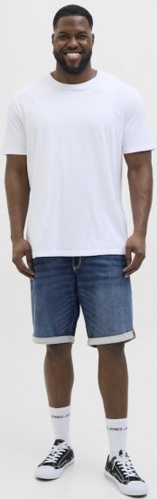Jack & Jones Rick Con I.K. SHORTS GE 132 SN Blue Denim - Šortky - Šortky Nadměrné Velikosti W40-W60