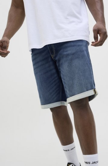 Jack & Jones Rick Con I.K. SHORTS GE 132 SN Blue Denim - Šortky - Šortky Nadměrné Velikosti W40-W60