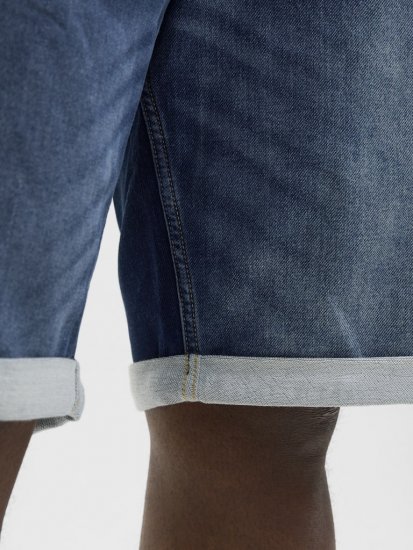 Jack & Jones Rick Con I.K. SHORTS GE 132 SN Blue Denim - Šortky - Šortky Nadměrné Velikosti W40-W60