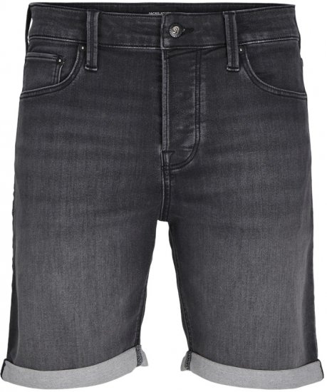 Jack & Jones Rick Con I.K. SHORTS Black Denim - Šortky - Šortky Nadměrné Velikosti W40-W60