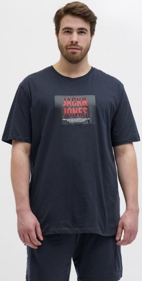 Jack & Jones Hudson Crew Neck T-Shirt Navy - Trička - Trička nadměrné velikosti - 2XL-14XL