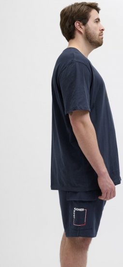 Jack & Jones Hudson Crew Neck T-Shirt Navy - Trička - Trička nadměrné velikosti - 2XL-14XL