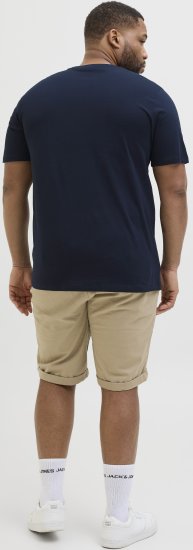 Jack & Jones Hawaii Shape Crew Neck T-Shirt Navy - Trička - Trička nadměrné velikosti - 2XL-14XL