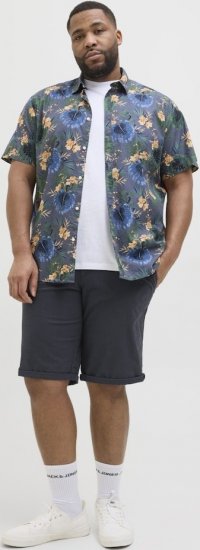 Jack & Jones Marco Erik Chino Shorts Navy Blazer - Šortky - Šortky Nadměrné Velikosti W40-W60