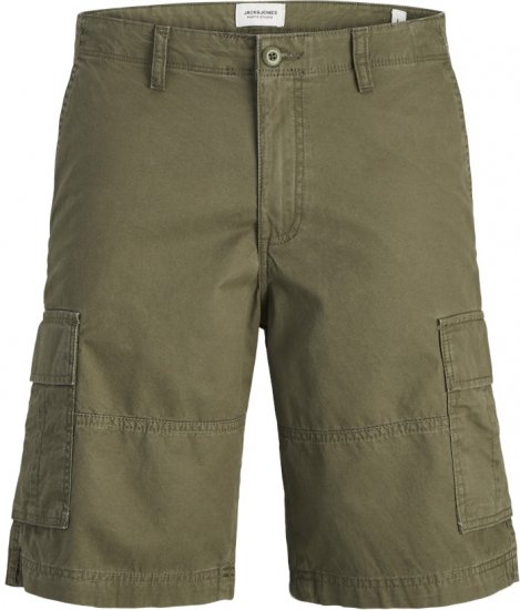 Jack & Jones Cole Mateo Cargo Shorts Olive Night - Šortky - Šortky Nadměrné Velikosti W40-W60