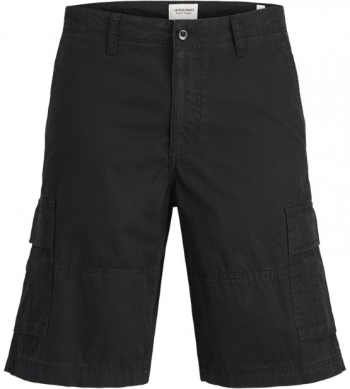 Jack & Jones Cole Mateo Cargo Shorts Black - Šortky - Šortky Nadměrné Velikosti W40-W60