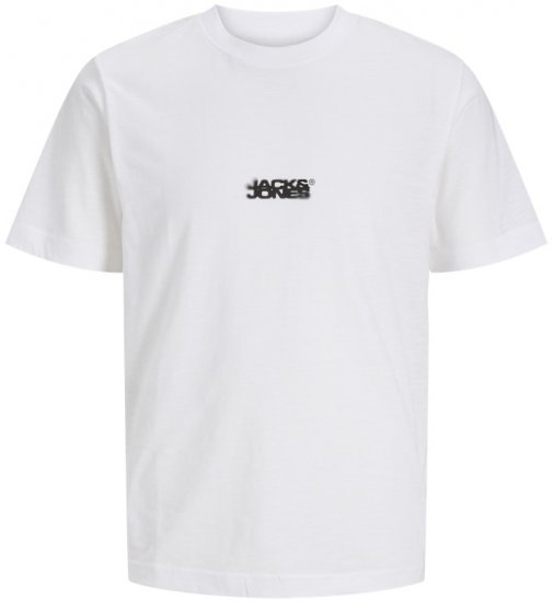 Jack & Jones Sago Branded Crew Neck T-Shirt Bright White - Trička - Trička nadměrné velikosti - 2XL-14XL