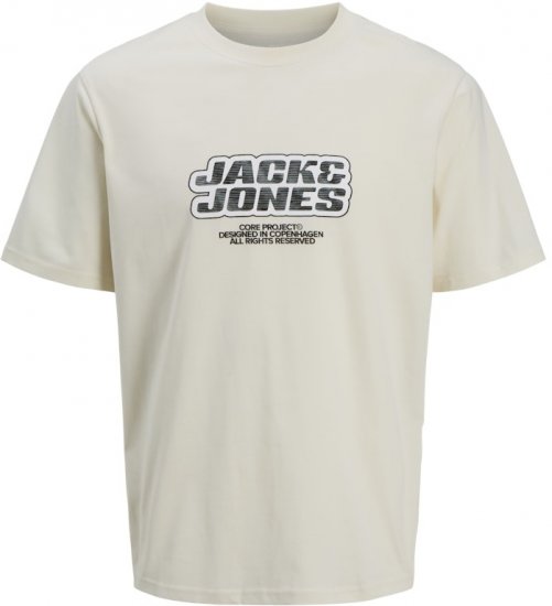 Jack & Jones Lido Core Front Print T-Shirt Yellow - Trička - Trička nadměrné velikosti - 2XL-14XL