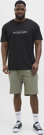 Jack & Jones Lavance Crew Neck T-Shirt Black Beauty - Trička - Trička nadměrné velikosti - 2XL-14XL