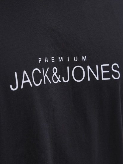 Jack & Jones Lavance Crew Neck T-Shirt Black Beauty - Trička - Trička nadměrné velikosti - 2XL-14XL