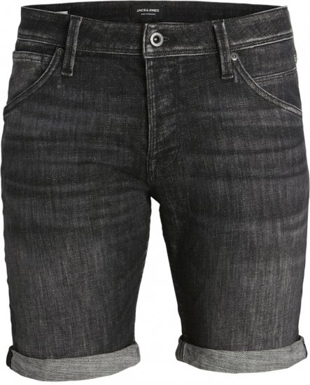 Jack & Jones RICK FOX SHORTS GE 245 Shorts Black Denim - Šortky - Šortky Nadměrné Velikosti W40-W60