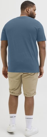 Jack & Jones Hawaii Shape Crew Neck T-Shirt Blue - Trička - Trička nadměrné velikosti - 2XL-14XL