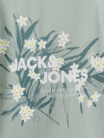 Jack & Jones Hawaii Crew Neck T-Shirt Iceberg Green - Trička - Trička nadměrné velikosti - 2XL-14XL