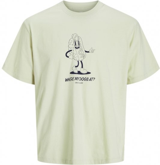 Jack & Jones Unexpect Crew Neck T-Shirt Green - Trička - Trička nadměrné velikosti - 2XL-14XL
