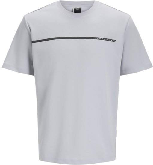 Jack & Jones Fusion Black Line Crew Neck T-Shirt Grey - Trička - Trička nadměrné velikosti - 2XL-14XL