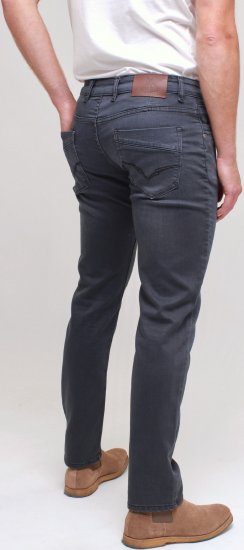 Kam Jeans Jacob Knitted Denim Reg Fit Jeans Charcoal - Džíny & kalhoty - Džíny a Kalhoty - W40-W70