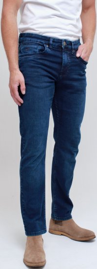 Kam Jeans Jacob Knitted Denim Reg Fit Jeans Mid Wash Blue - Džíny & kalhoty - Džíny a Kalhoty - W40-W70