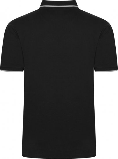 Kam Jeans 5518 Smart Mini Geo-Print Polo Black - Polokošile - Polokošile 2XL-8XL - Trička s límečkem 2XL-8XL