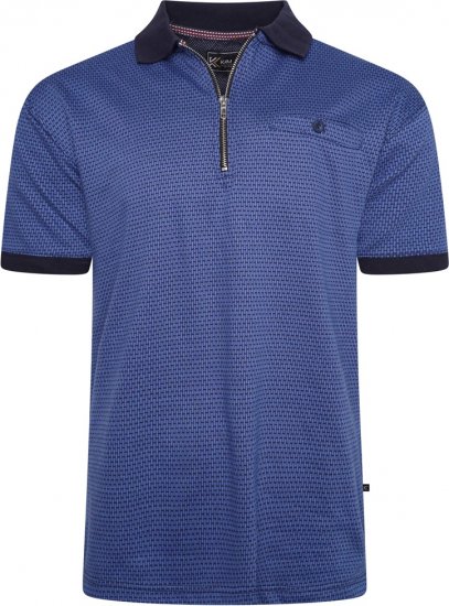 Kam Jeans 5520 Dobby Weaved Polo Victoria Blue - Polokošile - Polokošile 2XL-8XL - Trička s límečkem 2XL-8XL