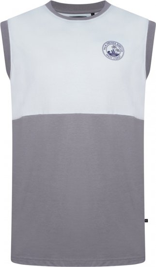 Kam Jeans 5764 Palm Springs Vest Sleeveless T-Shirt Griffin Grey - Trička - Trička nadměrné velikosti - 2XL-14XL