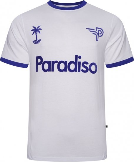 Kam Jeans 5768 Paradiso Print T-Shirt Bright White - Trička - Trička nadměrné velikosti - 2XL-14XL