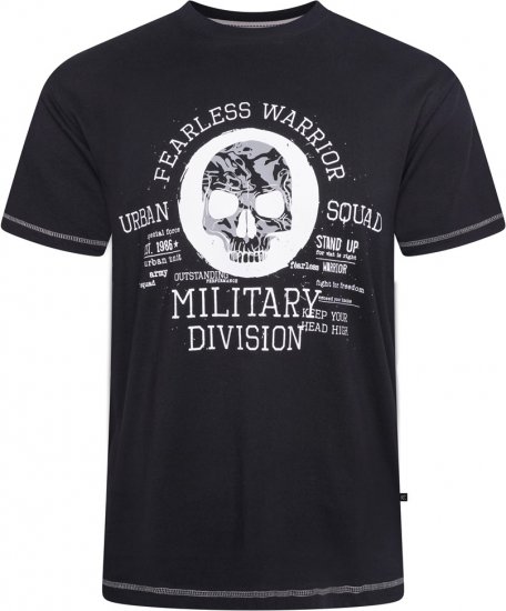 Kam Jeans 5769 Fearless Warrior T-Shirt Black - Trička - Trička nadměrné velikosti - 2XL-14XL