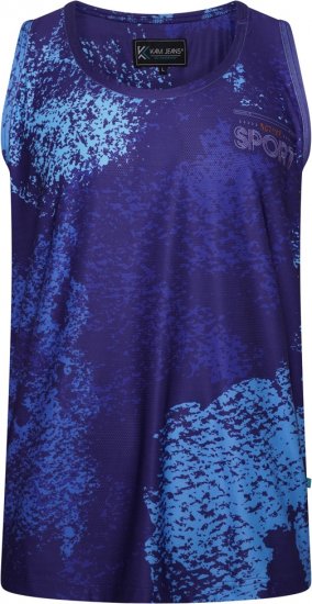 Kam Jeans AP009 Active Performance Printed Mesh Sleeveless T-Shirt Electric Blue - Trička - Trička nadměrné velikosti - 2XL-14XL