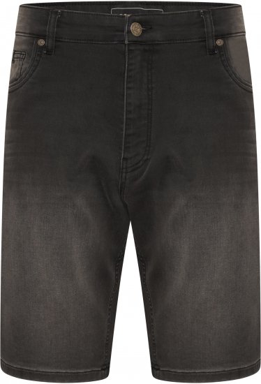 Kam Jeans NUNEZ2 Knitted Denim Stretch Shorts Charcoal - Šortky - Šortky Nadměrné Velikosti W40-W60