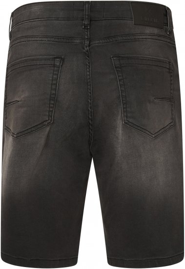Kam Jeans NUNEZ2 Knitted Denim Stretch Shorts Charcoal - Šortky - Šortky Nadměrné Velikosti W40-W60