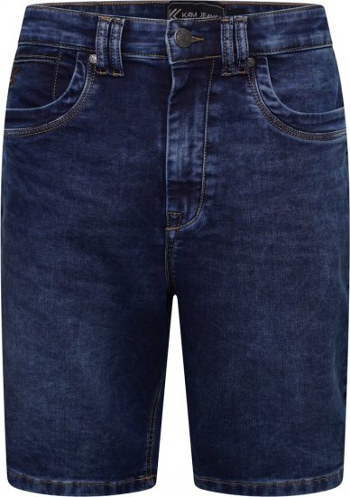 Kam Jeans Pepe Knitted Denim Shorts Random Mid Wash Blue - Šortky - Šortky Nadměrné Velikosti W40-W60