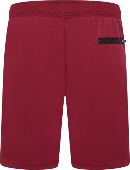 Kam Jeans TS006 Retro Pannelled Tracky Set (Shorts/Sleeveless Hoodie) Red - Teplákové soupravy - Teplákové soupravy nadměrné velikosti