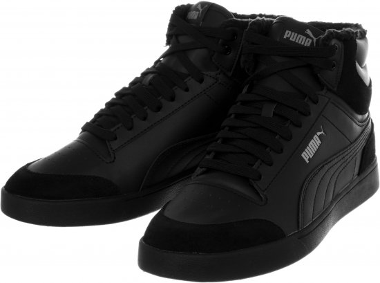 Puma Shuffle Mid Fur Shoes Black - Pánská obuv 40-52 - 