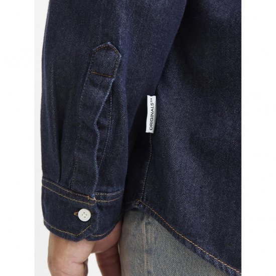 Jack & Jones Norrebro Denim Long Sleeve Shirt Dark Blue Denim - Košile - Košile 2XL-10XL