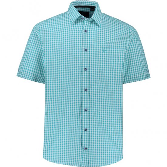 JP1880 Shirt Traditional Short Sleeve Turquoise - Košile - Košile 2XL-10XL