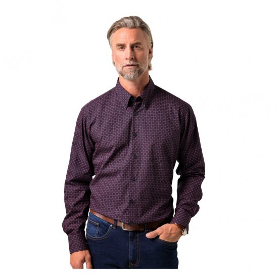 Boston Park Shirt Long Sleeve Navy Blue - Košile - Košile 2XL-10XL