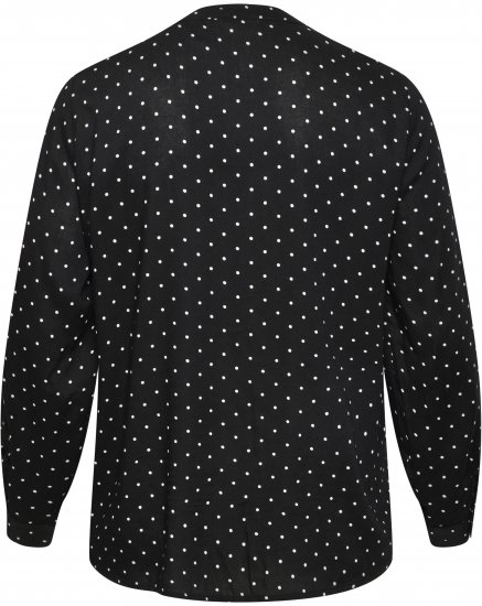 Kaffe Curve Joy Halenka Černá/Bílá Puntíkovaná - Halenky & tuniky - 
